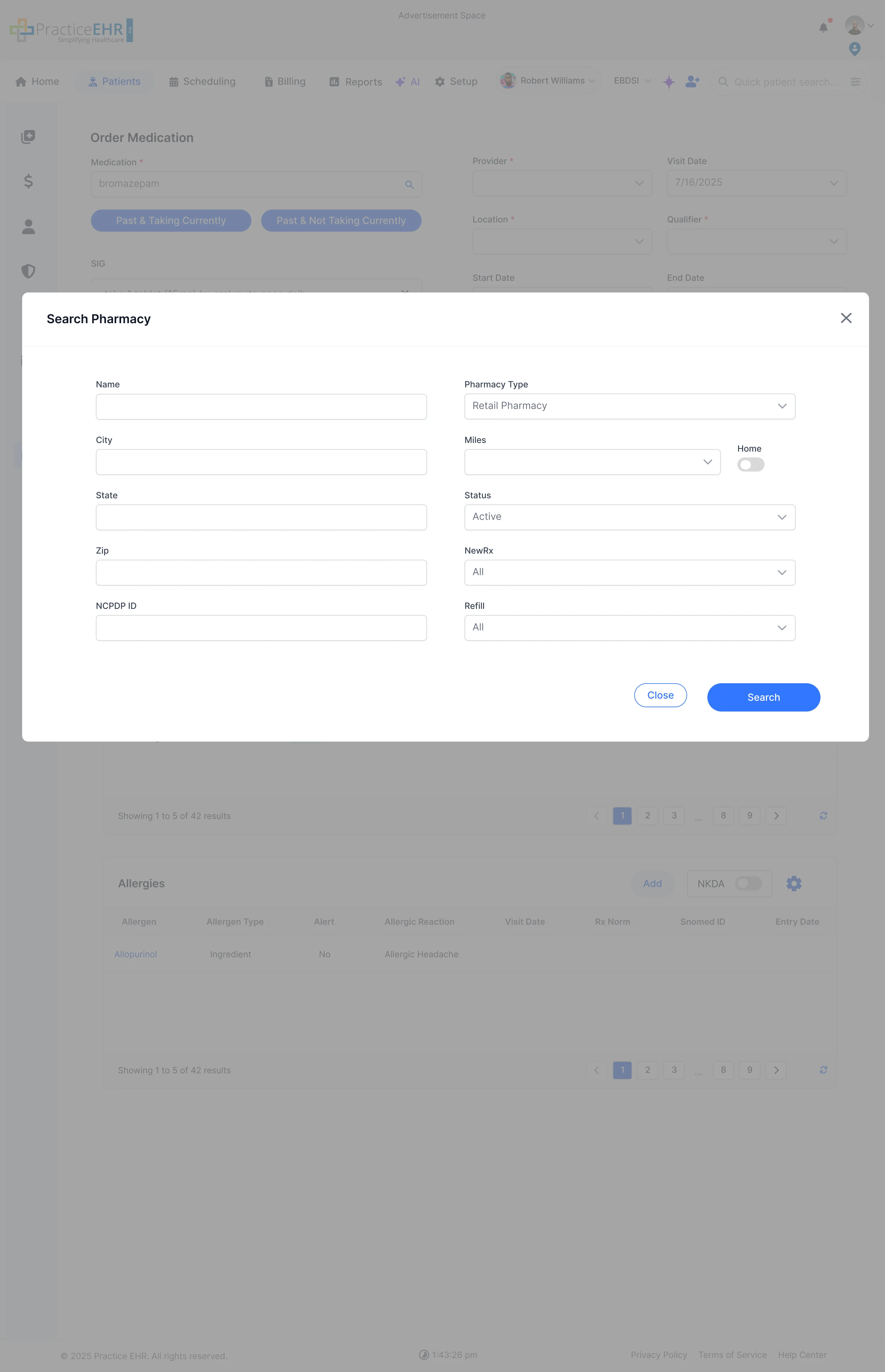Search Pharmacy Modal image
